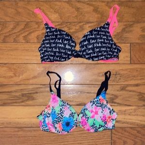 🏷3/30 2 VS Pink push-up bras